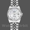 Womens Rolex Datejust-179174, 26mm, Mother‑of‑Pearl White Dial, Fluted Bezel, Lady MOP Replica Image