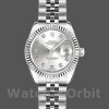 Womens Rolex Datejust-179174, 26mm, Silver Diamond Dial, Fluted Bezel, Lady Silver Replica Image