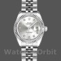 Women's Rolex Datejust-179174, 26mm, Silver Diamond Dial, Fluted Bezel, Lady Silver