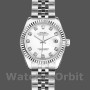 Women's Rolex Datejust-179174, 26mm, White Diamond Dial, Fluted Bezel, Lady White