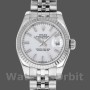 Women's Rolex Datejust-179174, 26mm, White Index Dial, Fluted Bezel, Lady White