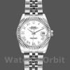 Womens Rolex Datejust-179174, 26mm, White Roman Dial, Fluted Bezel, Lady White Replica Image