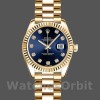 Womens Rolex Datejust-179178, 26mm, Yellow Gold, Blue Diamonds Dial, Lady Blue Replica Image