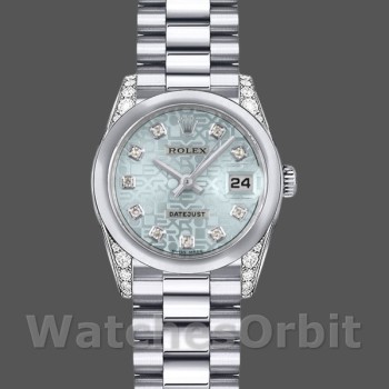 Women's Rolex Datejust-179269, 26mm, Ice Blue Jubilee Dial, Diamond Lugs, Lady Ice Blue