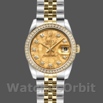 Women's Rolex Datejust-179383, 26mm, Crystal Gold Dust Champagne Dial, Lady Champagne