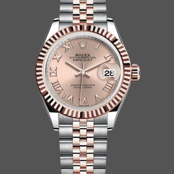 Women's Rolex Datejust-278271, Sun Dust Roman Dial, Two-Tone Rose Gold, Fluted Bezel, Jubilee Rose Gold