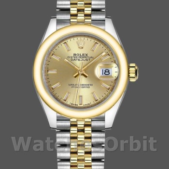 Women's Rolex Datejust-279163, 28mm, Champagne, Index Dial, Domed Bezel, Lady Champagne