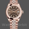 Womens Rolex Datejust-279165, 28mm, Chocolate Brown Dial, Domed Bezel, Lady Chocolate Brown Replica Watch Image