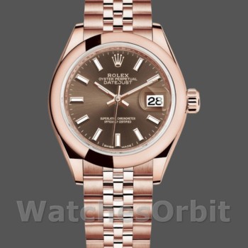 Women's Rolex Datejust-279165, 28mm, Chocolate Brown Dial, Domed Bezel, Lady Chocolate Brown
