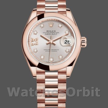Women's Rolex Datejust-279165, 28mm, Sundust, Diamonds Dial, Domed Bezel, Lady Sundust
