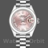 Womens Rolex Datejust-279166, 28mm, Pink Roman Numeral Dial, Domed Bezel, Lady Pink Replica Watch Image
