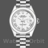 Womens Rolex Datejust-279166, 28mm, White Roman Numeral Dial, Domed Bezel, Lady White Replica Watch Image