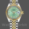 Womens Rolex Datejust-279173, 28mm, Green Diamond Dial, Fluted Bezel, Lady Green Replica Watch Image