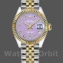 Women's Rolex Datejust-279173, 28mm, Lavender Purple Diamond Dial, Fluted Bezel, Lady Lavender Purple