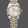 Womens Rolex Datejust-279173, 28mm, Mother‑of‑Pearl Diamond Dial, Fluted Bezel, Lady MOP Replica Watch Image
