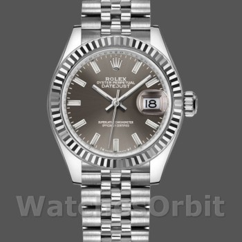 Women's Rolex Datejust-279174, 28mm, Stainless Steel, Dark Grey Index Dial, Lady Dark Grey