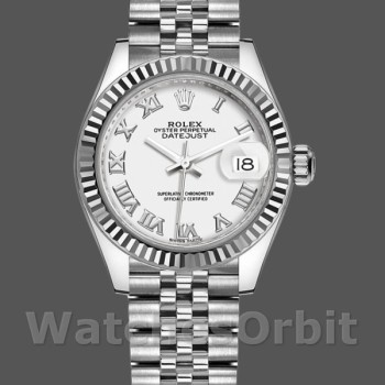 Women's Rolex Datejust-279174, 28mm, Stainless Steel, White Roman Numeral Dial, Lady White