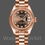 Women's Rolex Datejust-279175, 28mm, Chocolate, Diamonds Dial, Fluted Bezel, Lady Chocolate