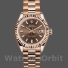 Womens Rolex Datejust-279175, 28mm, Chocolate Index Dial, Fluted Bezel, Lady Chocolate Replica Watch Image