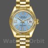 Womens Rolex Datejust 279178-28mm, Cornflower Blue Dial, Fluted Bezel, Lady Cornflower Blue Replica Watch Image