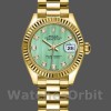 Womens Rolex Datejust 279178-28mm, Mint Green, Diamond Dial, Fluted Bezel, Lady Mint Green Replica Watch Image