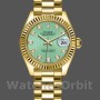 Women's Rolex Datejust 279178-28mm, Mint Green, Diamond Dial, Fluted Bezel, Lady Mint Green