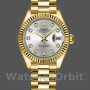 Women's Rolex Datejust-279178, 28mm, Yellow Gold, Silver Diamond Mark Dial, Fluted Bezel, Lady Silver