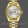 Women's Rolex Datejust-279178, 28mm, Yellow Gold, Silver Roman Dial, Fluted Bezel, Lady Silver