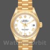 Womens Rolex Datejust-279178, 28mm, Yellow Gold, White Roman Dial, Fluted Bezel, Lady White Replica Watch Image