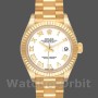 Women's Rolex Datejust-279178, 28mm, Yellow Gold, White Roman Dial, Fluted Bezel, Lady White