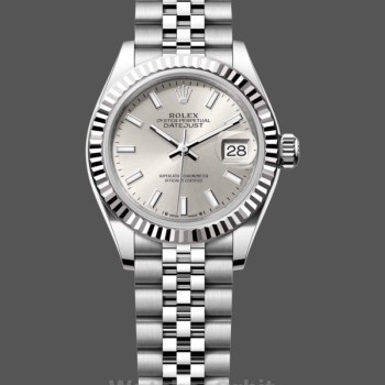 Women's Rolex Datejust-M279174 0005, 28mm, Automatic, Silver Dial, White Gold & Steel, Women’s Silver Dial