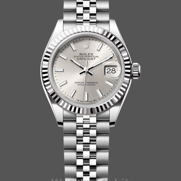 Womens Rolex Datejust-M279174 0005, 28mm, Automatic, Silver Dial, White Gold & Steel, Women’s Silver Dial Replica Watch Image