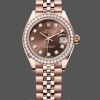Womens Rolex Datejust 28mm Chocolate Diamond Dial m279135rbr 0018 Womens Chocolate Dial Replica Watch Image