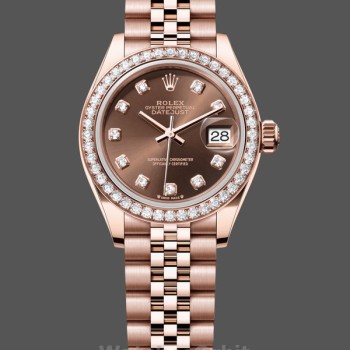 Women's Rolex Datejust 28mm Chocolate Diamond Dial m279135rbr 0018 Women's Chocolate Dial