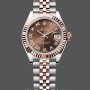 Women's Rolex Datejust 28mm Rose Gold & Steel Chocolate Dial m279171 0009 Women's Chocolate Dial