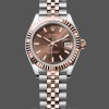 Womens Rolex Datejust 31-m278274‑0035, Stainless Steel & White Gold, Azzuro‑Blue Floral Motif Diamond Dial Blue Replica Watch Image