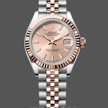 Women's Rolex Datejust 28mm Everose Gold Rose Dial m279171 0023 Jubilee Lady Rose Gold Dial