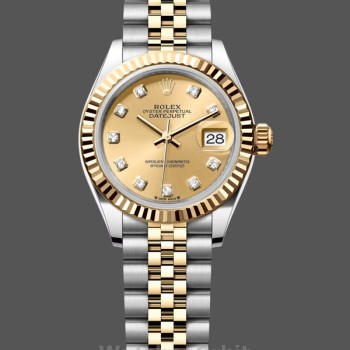 Women's Rolex Datejust 28mm Yellow Gold & Steel m279173 0011 Women's Champagne Dial