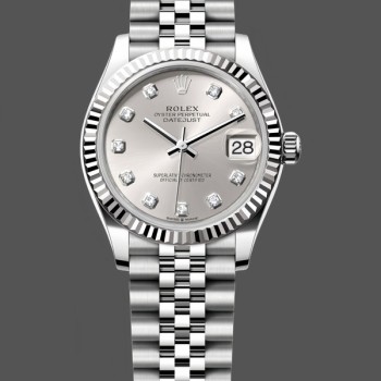 Women's Rolex Datejust 28-m279171 0017, Chocolate Index, Steel & Rose Gold, Chocolate
