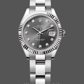 Women's Rolex Datejust 31-278274, Fluted Bezel, Grey Diamond Dial, Women’s Grey Dial