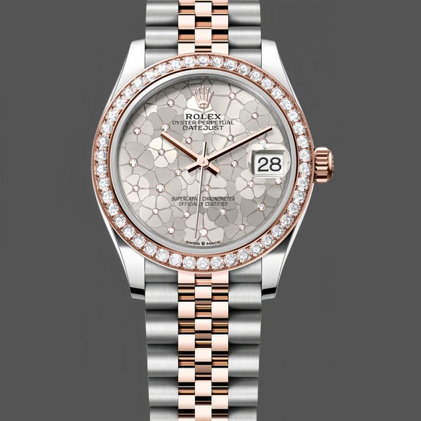 Womens Rolex Datejust 28-m279171 0017, Chocolate Index, Steel & Rose Gold, Chocolate Replica Watch Image