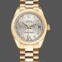 Women's Rolex Datejust 31-178248, Silver VI, Diamond Dial, 18K Yellow Gold, Silver Dial