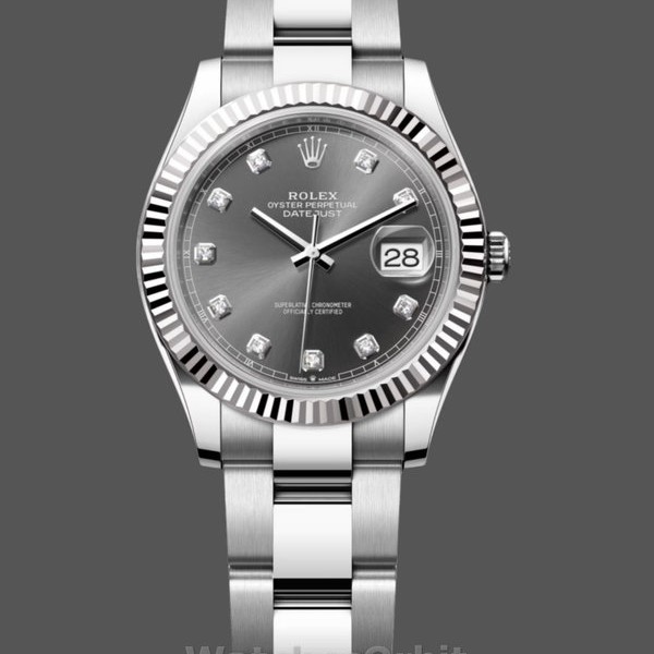 Womens Rolex Datejust 31mm White Gold Grey Dial m278274 Womens Luxury Grey Dial Replica Watch Image