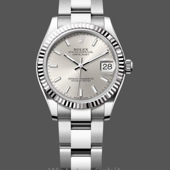 Women's Rolex Datejust 31mm White Gold Silver Dial m278274 0011 Women's Silver Dial