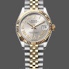 Womens Rolex Datejust 31-m278273 0004, Stainless Steel & Yellow Gold, Silver Pave Roman Dial, Women’s Silver Dial Replica Watch Image