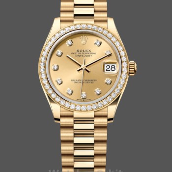 Women's Rolex Datejust 31mm Champagne Yellow Gold Dial 278288RBR 0005 Women's Champagne Dial