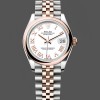 Women's Rolex Day Date 36-m128396TBR 0016, Platinum, Turquoise, Diamond‑Set Roman Dial, Diamond Bezel, Blue