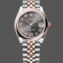 Women's Rolex Datejust 31mm Rose Gold & Stainless Steel Rhodium Roman VI Dial - M278241 0030 Grey Dial