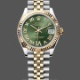 Women's Rolex Datejust 31-278273 0016, Stainless Steel & Yellow Gold, Green VI Roman Jubilee, Green