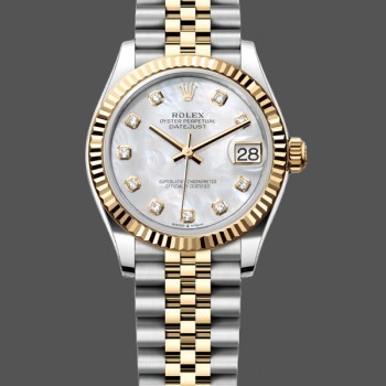 Women's Rolex Datejust 31-278273 0028, Stainless Steel & Yellow Gold, MOP Diamond Jubilee, Mop